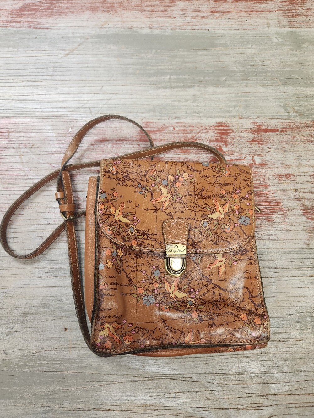 Patricia Nash floral map print crossbody